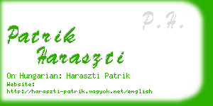 patrik haraszti business card